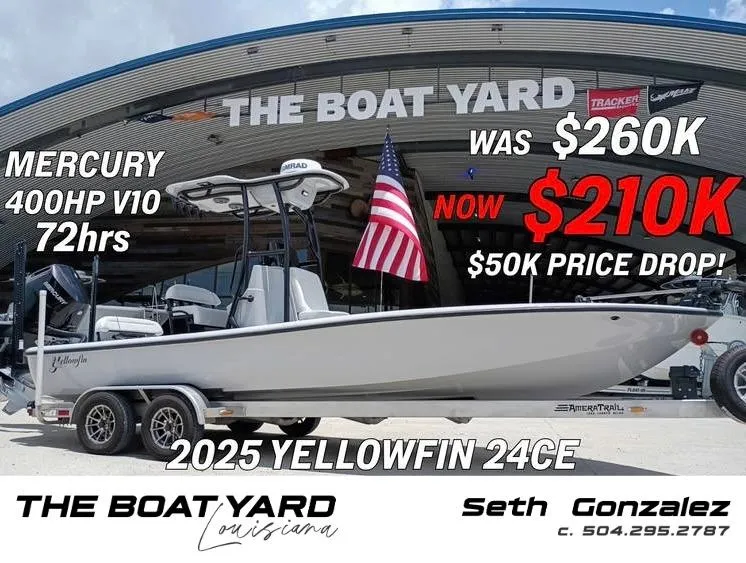 Slide: The Image of 2025 Yellowfin 24 CE Bay boat for sale, $50K discount, now $210K at The Boat Yard. - 0