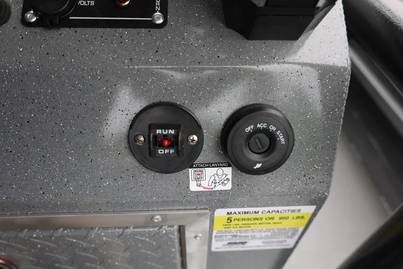 Slide: The Image of Control panel of 2026 Thunder Jet 209 Rush Center Console boat. - 19