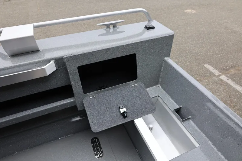 Slide: The Image of 2026 Thunder Jet 209 Rush Center Console interior storage compartment detail. - 37