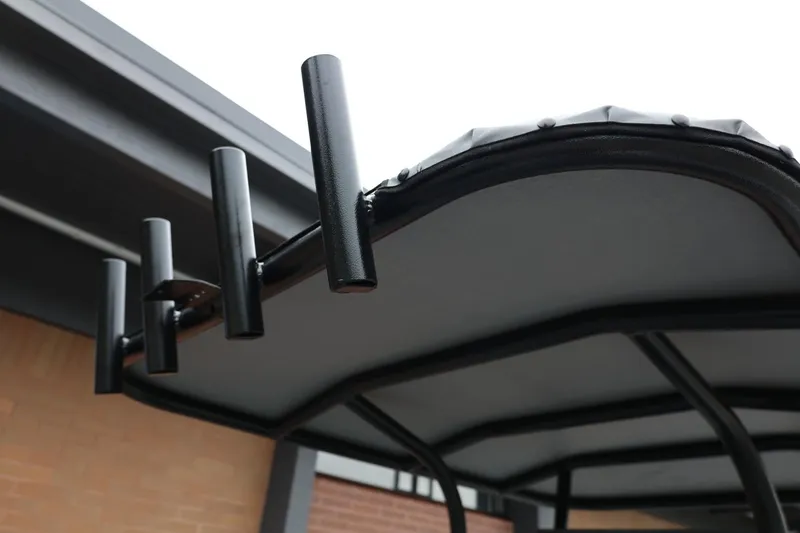 Slide: The Image of 2026 Thunder Jet 209 Rush Center Console roof with rod holders. - 39