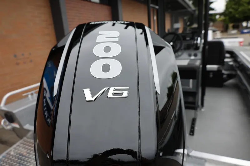 Slide: The Image of Close-up of a 2026 Thunder Jet 209 Rush Center Console's V6 engine. - 9