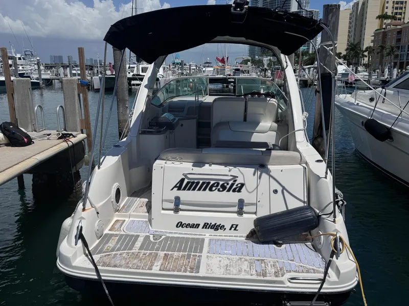 Slide: The Image of Sea Ray 330 Sundancer 2012 docked at marina, Ocean Ridge, FL. - 5