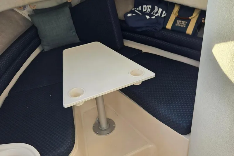 Slide: The Image of 1997 Grady-White Marlin 300 boat deck with seating and ocean view. - 53