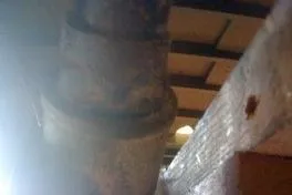 Slide: The Image of 1931 Hacker-Craft 26 Dolphin boat detail with wooden and metal elements. - 110