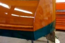 Slide: The Image of 1931 Hacker-Craft 26 Dolphin boat with polished wooden finish. - 113