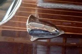 Slide: The Image of Chrome detail on 1931 Hacker-Craft 26 Dolphin wooden boat. - 120