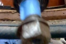 Slide: The Image of Close-up of a component from a 1931 Hacker-Craft 26 Dolphin boat. - 123