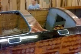 Slide: The Image of Restoration of 1931 Hacker-Craft 26 Dolphin wooden boat in progress. - 64