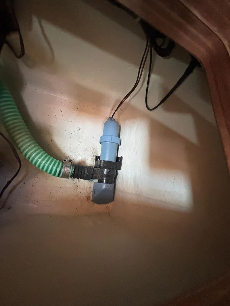 Slide: The Image of Bilge pump setup in 2014 Bavaria 36 Cruiser yacht interior. - 31