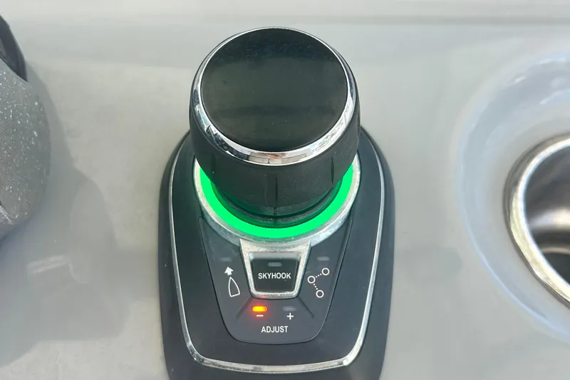 Slide: The Image of Joystick control on 2017 Boston Whaler 330 Outrage boat dashboard. - 17