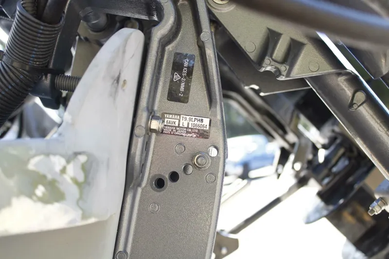 Slide: The Image of Close-up of mechanical components on a 2005 ACB 27 model. - 20