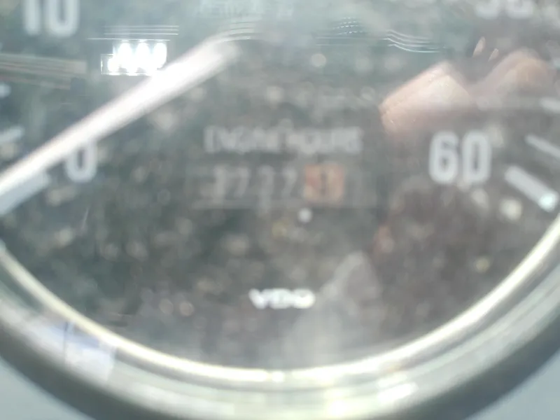 Slide: The Image of Close-up of a Tiara Yachts 3100 Open 2000 engine hour meter. - 34