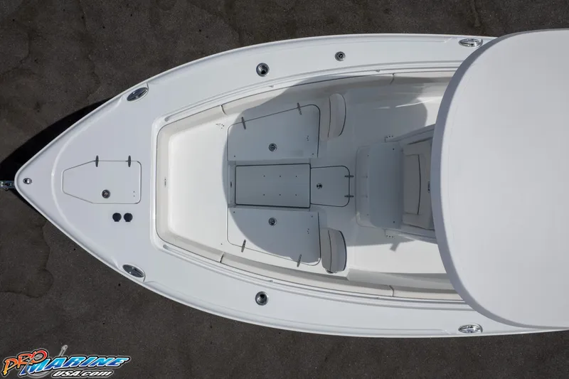 Slide: The Image of Top view of 2026 Sea Hunt Ultra 275 SE boat, showcasing spacious deck layout. - 10