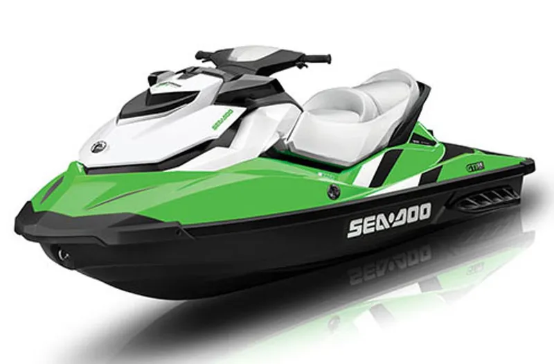 Slide: The Image of Manufacturer Provided Image: 2013 Sea-Doo GTI SE 130 jet ski in green and white. - 8