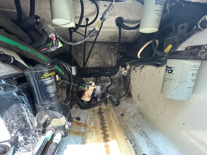 Slide: The Image of 2011 Hydra-Sports 3000 VX boat interior with seating and storage. - 47