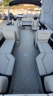 Slide: The Image of 2026 South Bay 224UL LE pontoon boat with spacious seating and modern design. - 3