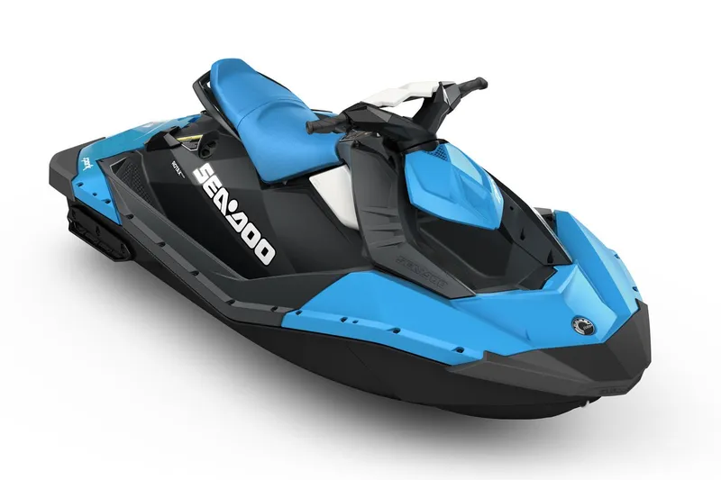 Slide: The Image of Manufacturer Provided Image: 2016 Sea-Doo Spark 2up jet ski in blue and black. - 12