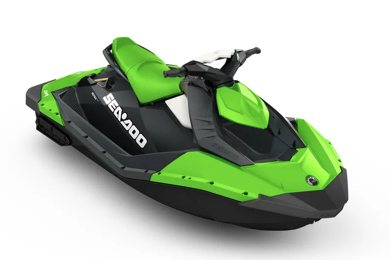 Slide: The Image of Manufacturer Provided Image: 2016 Sea-Doo Spark 2up green and black jet ski. - 13