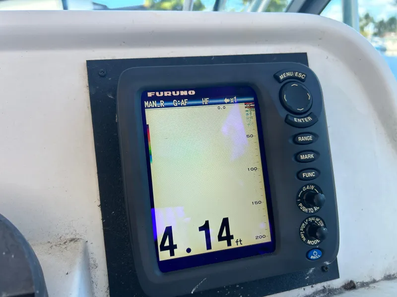 Slide: The Image of Furuno marine display on 1999 Wellcraft 330 Coastal boat showing depth reading. - 20