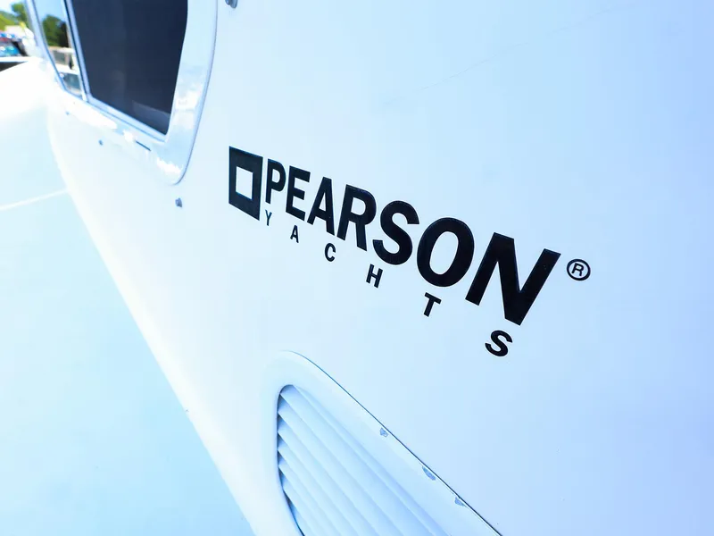 Slide: The Image of Pearson Yachts logo on True North 38, 2004 model boat. - 5