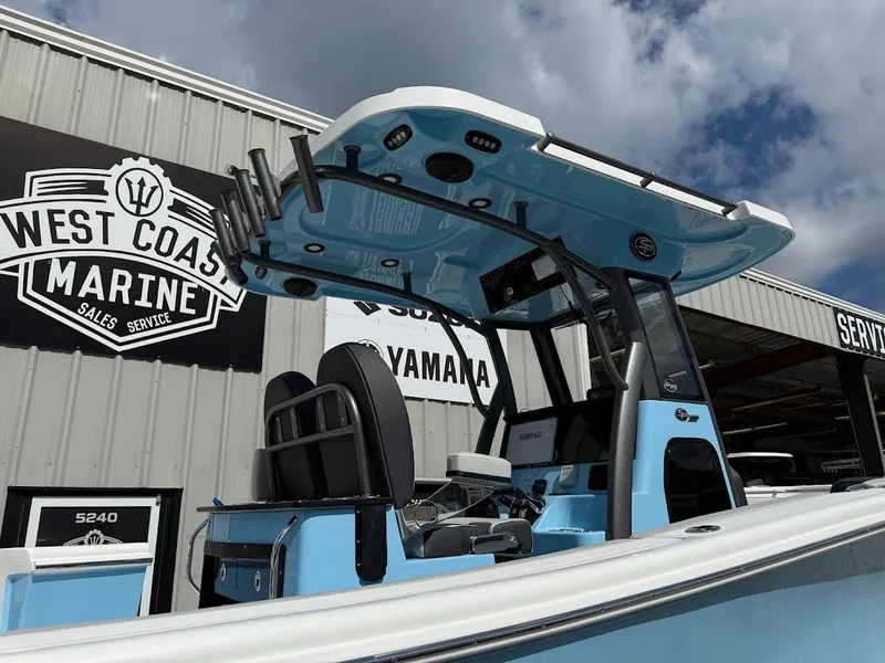 Slide: The Image of 2026 Sea Pro 262 Offshore boat at West Coast Marine dealership. - 6