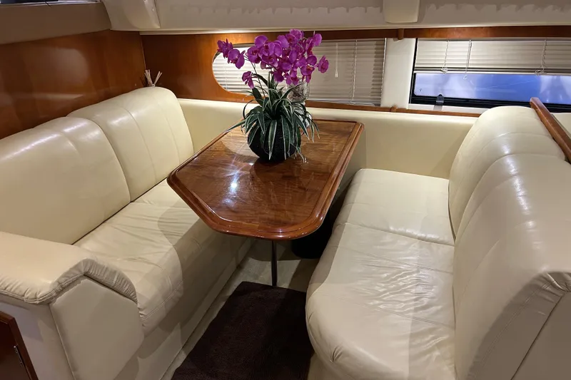 Slide: The Image of Entertainment center in 2003 Carver 466 Motor Yacht with TV and media equipment. - 17