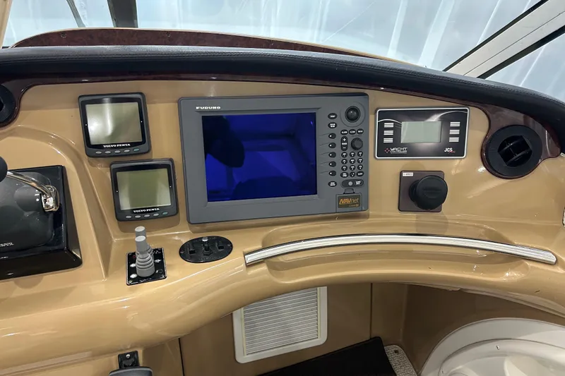 Slide: The Image of Control panel of 2003 Carver 466 Motor Yacht with Furuno navigation systems. - 8
