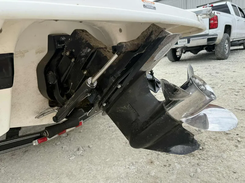 Slide: The Image of 2007 Chaparral 180 SSi boat outdrive and propeller on a trailer. - 5