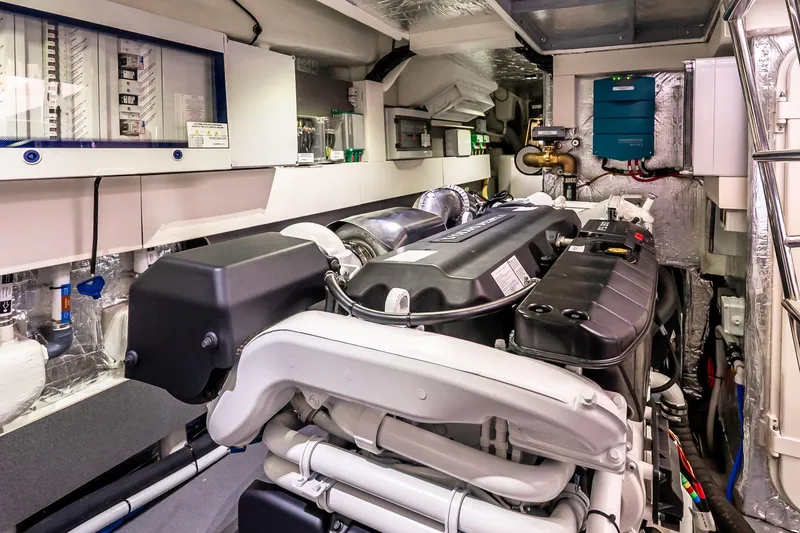 Slide: The Image of Engine room of 2026 Absolute 60 Fly yacht, showcasing advanced machinery and equipment. - 69