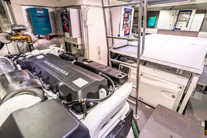 Slide: The Image of Engine room of 2026 Absolute 60 Fly yacht with Volvo Penta engine. - 71