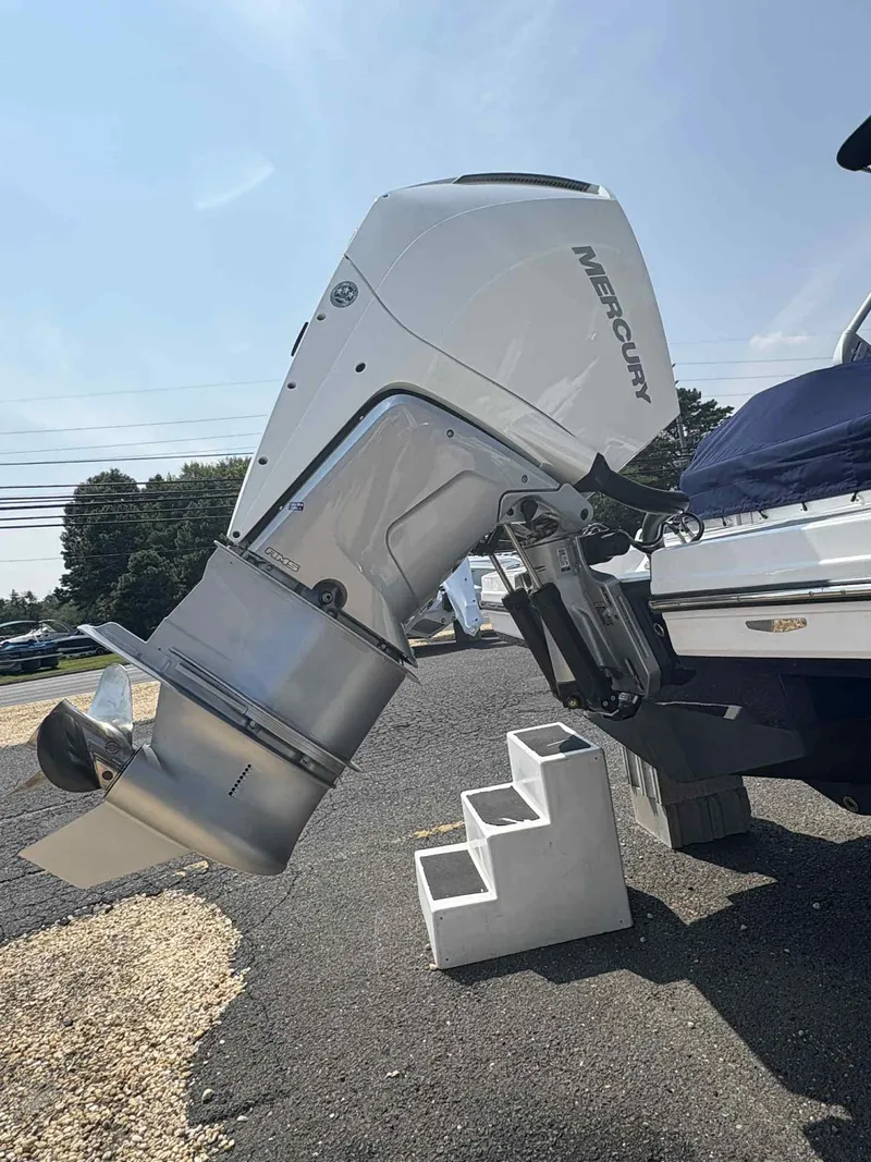 Slide: The Image of 2023 Monterey M65 boat with Mercury outboard motor on display. - 7