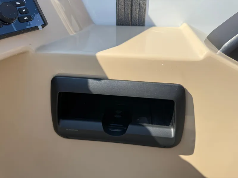 Slide: The Image of Dashboard detail of 2026 Bentley Pontoons Legacy 223 Navigator boat. - 17