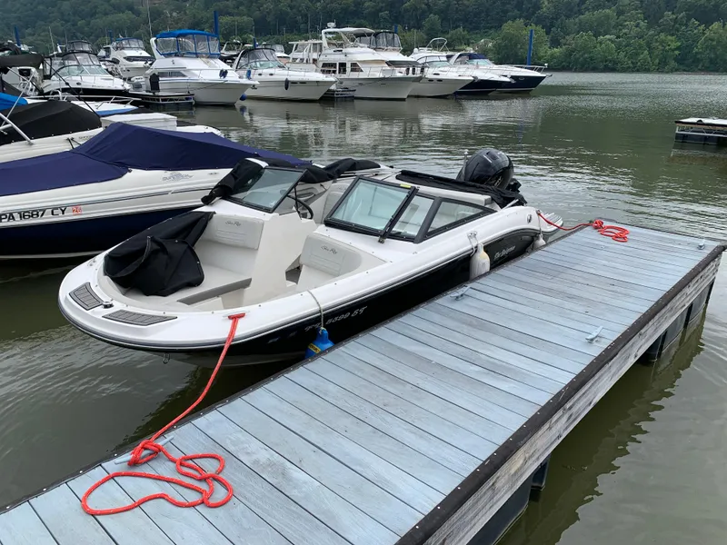 The Image of 2020 Sea Ray SPX 190 Outboard boat docked at a marina. - 0