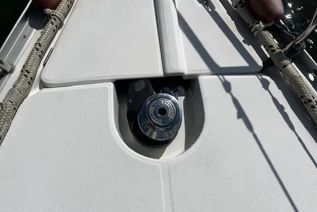 Slide: The Image of Deck of 2006 Beneteau 343 Sloop featuring a winch and rope. - 36