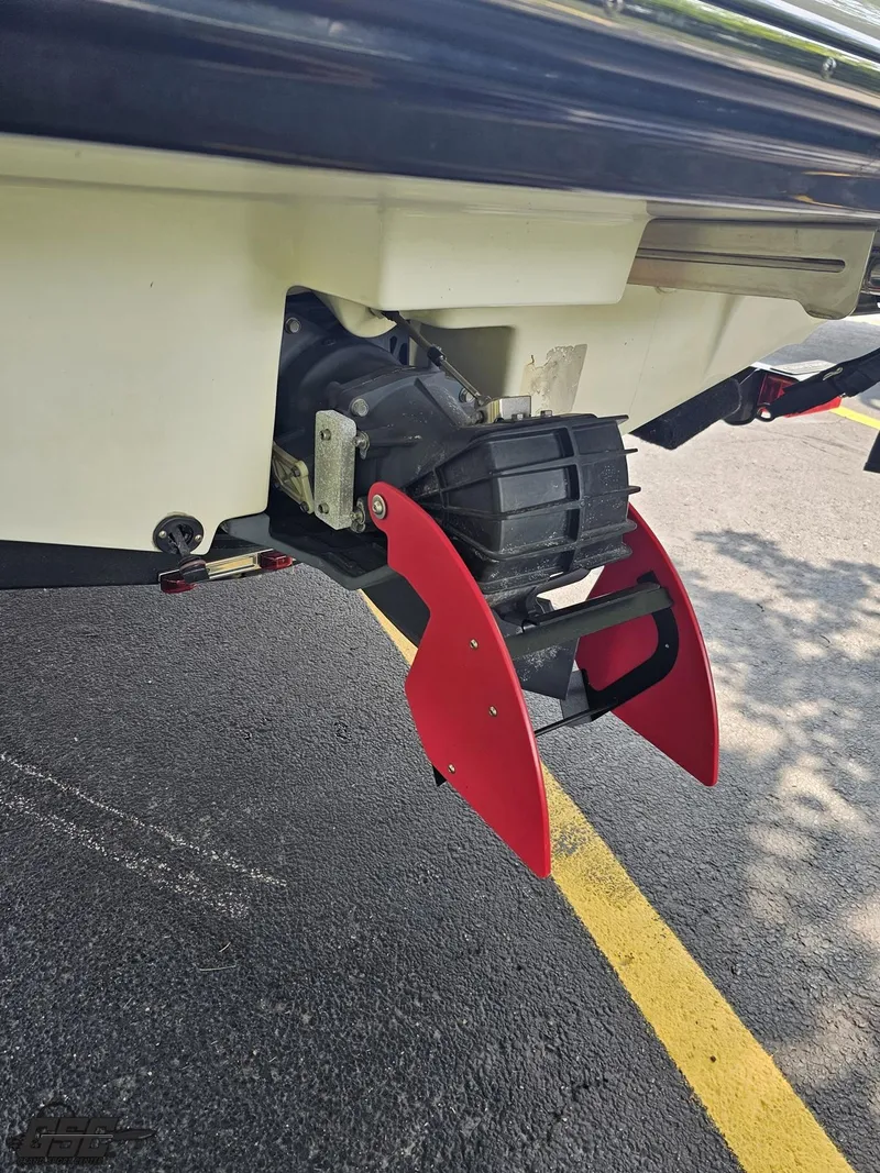 Slide: The Image of 2019 Yamaha AR195 boat jet drive with red fins on pavement. - 30
