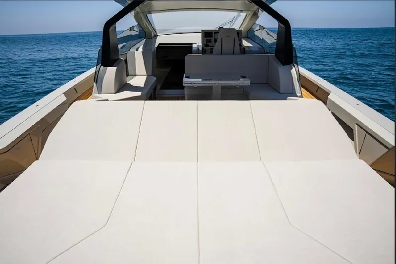 Slide: The Image of Luxurious 2025 Maori 54ft XL yacht with spacious deck and modern design on open sea. - 8