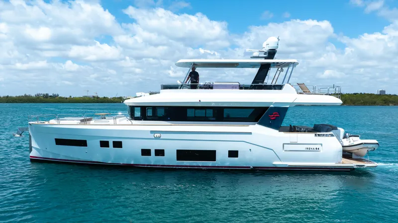 Slide: The Image of 2018 Sirena 64 yacht cruising on a sunny day. - 4