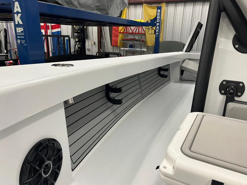 Slide: The Image of 2025 East Cape 25 Open boat interior with sleek design and modern features. - 7