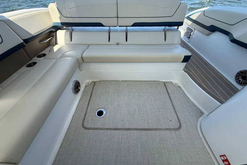 Slide: The Image of 2024 Formula 350 Crossover Bowrider interior with spacious seating and elegant design. - 69