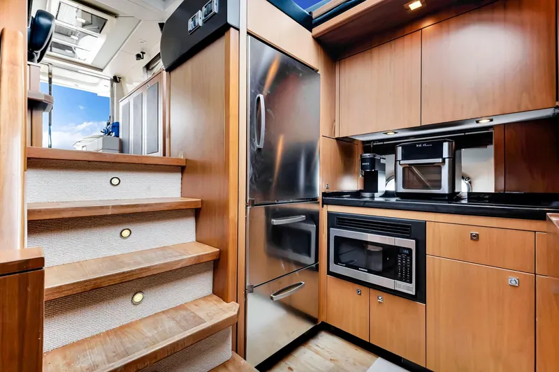 Slide: The Image of Luxurious kitchen interior of 2012 Sunseeker 74 Sport Yacht with modern appliances. - 25
