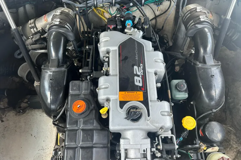 Slide: The Image of Engine of 2011 Chaparral 287 SSX boat, featuring MerCruiser 8.2 MAG. - 36