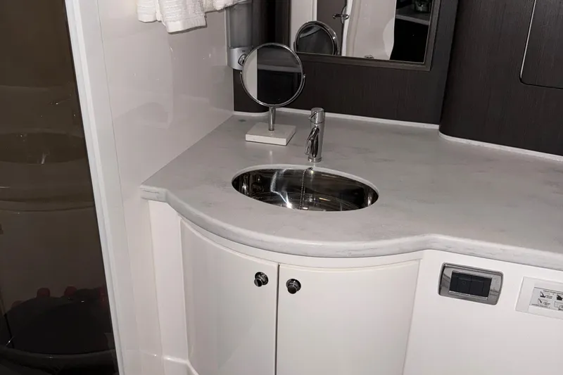 Slide: The Image of Luxury bathroom sink in 2020 Intrepid 475 Sport Yacht, featuring modern fixtures and sleek design. - 17