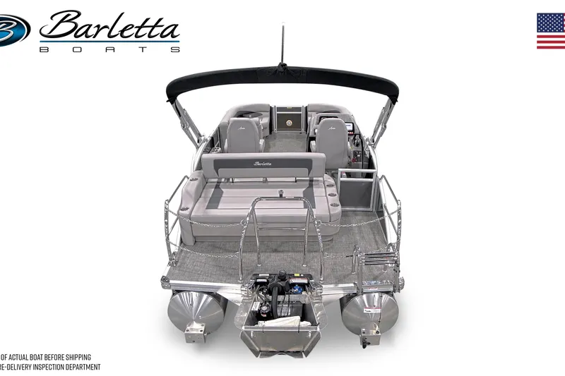 Slide: The Image of 2026 Barletta ARIA 20UC pontoon boat with luxurious seating and modern design. - 3