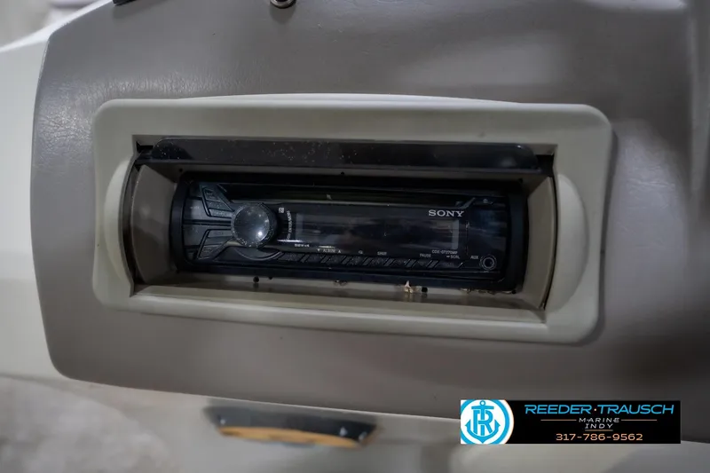 Slide: The Image of Sony stereo system in a 2008 Bennington 20 SL boat dashboard. - 28