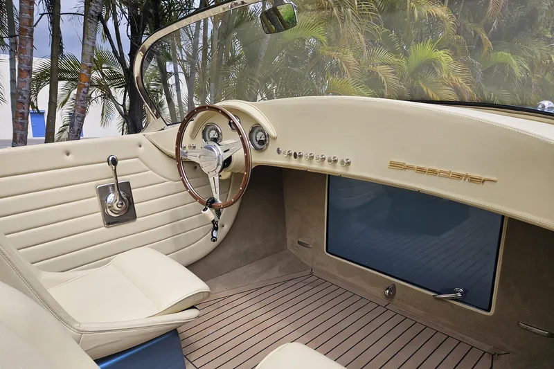Slide: The Image of Luxurious interior of 2022 Seven Seas Yachts Hermes Speedster with vintage design elements. - 9