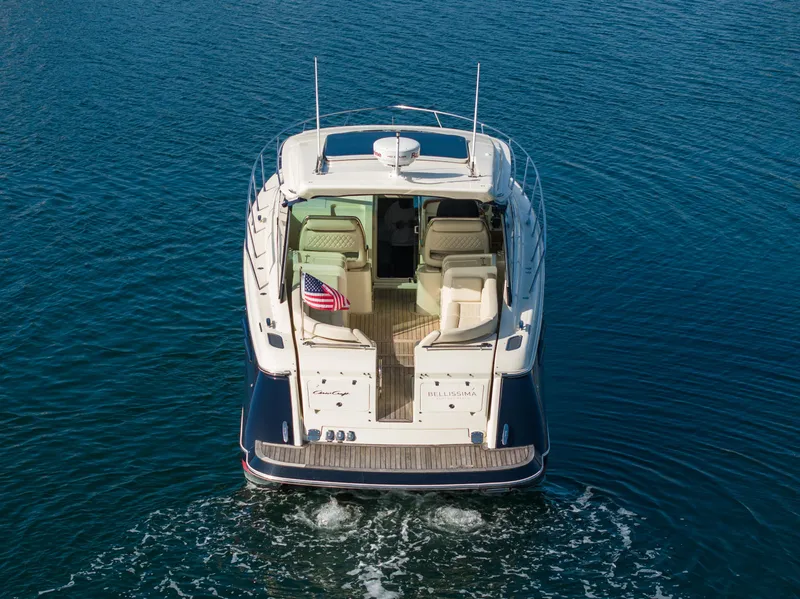 Slide: The Image of 2014 Chris-Craft Corsair 36 Hard Top cruising on open water. - 7