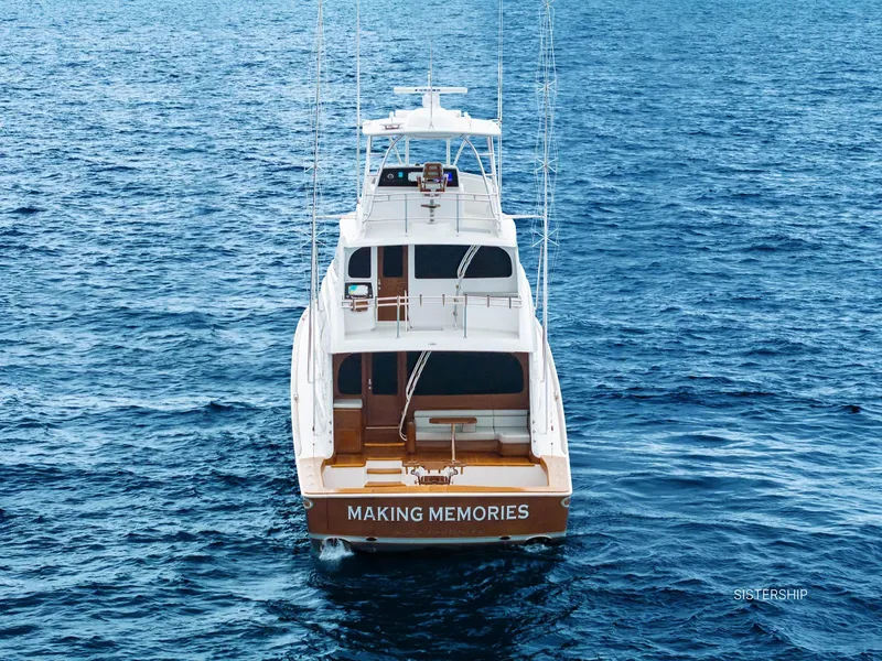 Slide: The Image of Viking 82 Skybridge Transom from a Drone - 3