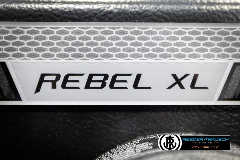 Slide: The Image of 2026 Lund 1650 Rebel XL SS boat logo with Reeder-Trausch Marine contact details. - 30