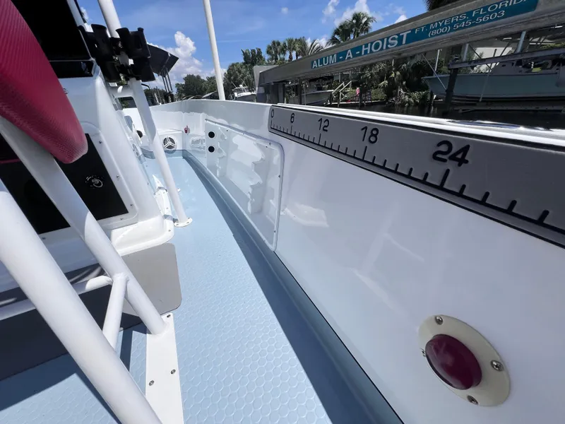 Slide: The Image of Boat interior with measurement scale, Concept 23 model, 2000, docked in Fort Myers, Florida. - 18