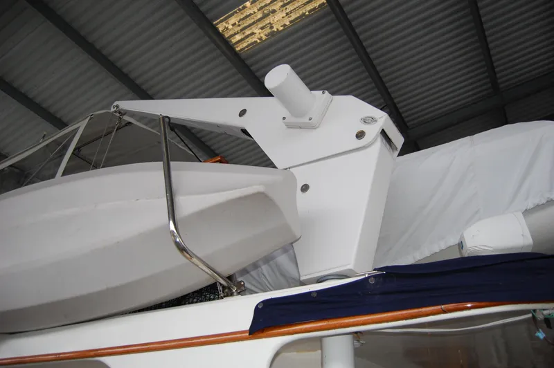 Slide: The Image of 1979 Ocean Alexander Mark 1 55 yacht detail with covered deck and equipment. - 19